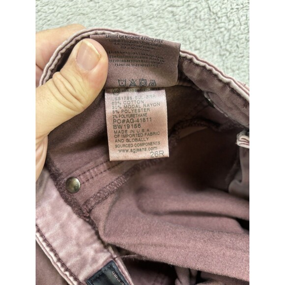 Adriano Goldschmied Woman Size 26 R Purple The Abbey Ankle Mid Rise Super Skinny - Picture 12 of 14